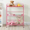 Breighton Home 32.5" Xtra Storage 3 Tier Wide Folding Metal Shelf in Pink - 2 of 4