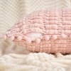 REGALWOVEN Corduroy Solid Plaid Texture Decorative with Pom-pom Edges Throw Pillow Covers 2 Pcs - 3 of 4