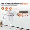 VEVOR Tub Transfer Bench for Bathtub 500lbs, Shower Seats for Adults, Lightweight Shower Bench for Elderly and Disabled with Padded Seat, Grey - 3 of 4