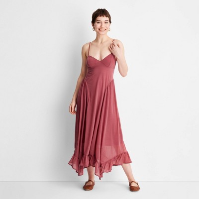 Women's Maxi Dress - Future Collective Berry Pink S