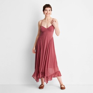 Women's Sleeveless Flutter Hem Maxi Dress - Future Collective - 1 of 3
