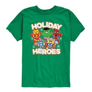 Boys' - Marvel - Holiday Heroes Short Sleeve Graphic T-Shirt - 1 of 4