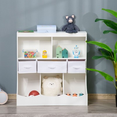 NicBex Kids 5-Shelf Bookcase with Storage Drawer Montessori Toy Organizer Playroom Storage System with Anti-Tip Anchors