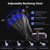 Gaming Chair 3 - PU Leather Fixed up Armrest Comfy Lumbar Support Ergonomic Arm Chair in Red With Double Arm & Footrest - 3 of 3
