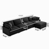 TiramisuBest Modular Sectional Sofa,Deep Seat Couch for Living Room , 4 Pillow, Modern L-Shaped Sofa for Living Room Bedroom Apartment,BLACK - 4 of 4