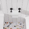 LunaLulinlk Matte Black Double Post Pivoting Wall Mounted Stainless Steel Toilet Paper Holder for Bathroom RV - 4 of 4