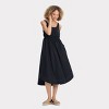 Women's Smocked Waist Poplin Midi A-Line Dress - Universal Thread™ - 3 of 4