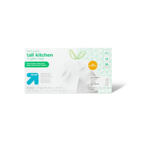 Ultrastretch Tall Kitchen Drawstring Trash Bags - Mint Scent - 13  Gallon/50ct - Up & Up™ : Target