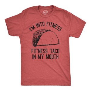 Mens Fitness Taco Funny T Shirt Humorous Gym Graphic Novelty Sarcastic Tee Guys - Crazy Dog Men's T Shirt - 1 of 4
