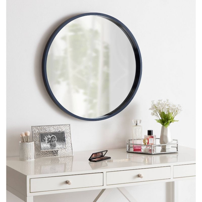Travis Round Wood Accent Wall Mirror - Kate and Laurel All Things Decor, 6 of 14