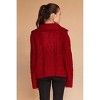 Women's Finley Front Zip Chunky Cable Knit Sweater - CRESCENT - 2 of 2