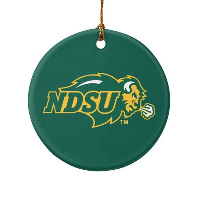 North Dakota State Bison Logo Porcelain Holiday Christmas Tree Ornament