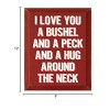 Slickblue I Love You a Bushel and a Peck Wood Sign – Rustic Wall Decor for Nursery or Home – 9"x12", Color Options - 3 of 3