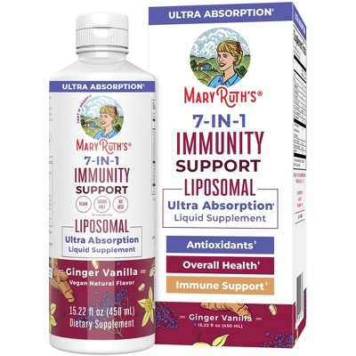 MaryRuth's Immunity 7-in-1 Liposomal, Ginger Vanilla, 15.22 oz