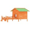 vidaXL Dog Kennel Brown Solid Pine Wood - Brown - 4 of 4