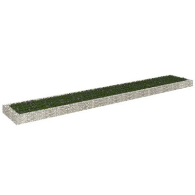 vidaXL Gabion Raised Bed Galvanized Steel 236.2"x39.4"x7.9"