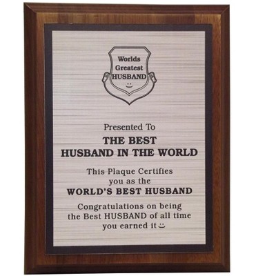 LEMONSODA World's Greatest Plaque (Best Husband in The World) - Silver