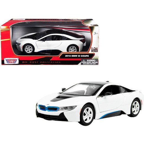 2018 Bmw I8 Coupe Metallic White With Black Top 1/24 Diecast Model Car By  Motormax : Target