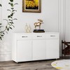 Okak Modern Buffet Cabinet with Storage, Sideboard with 3 Doors & 3 Drawers, Accent Side Table Coffee Bar for Living/Dining Room Entryway - 2 of 4