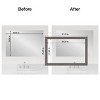 Amanti Art Mirror Makeover Bathroom Mirror Frame Border Kit - Fully Assembled Peel and Stick Frame - Mirror NOT Included - Rustic Plank Narrow Trim - 4 of 4