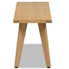 Jennifer Taylor Home Capri 41.5" Solid Red Oak Wood Bench - 3 of 4