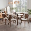 HOMES: Inside + Out 7pc Sandy Cove Mid-Century Modern Oval Dining Room Set Walnut - image 2 of 4