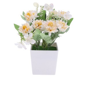 Unique Bargains Artificial Plants Chrysanthemum Plastic 2.95"x2.95"x7.09" 1 Pcs - 1 of 4