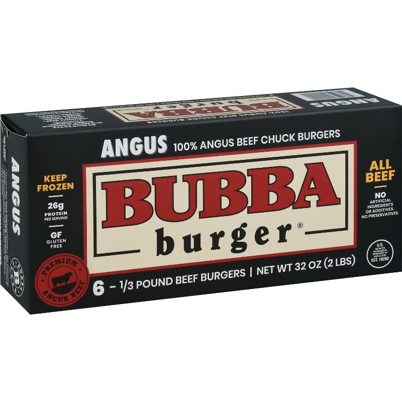 Bubba Burger Angus Beef Chuck Patties - Frozen - 2lbs/6ct, 1 of 6