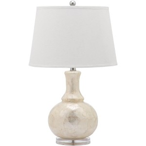 Shelley Gourd Table Lamp - 25 Inch Height - LIT4145 - White - Safavieh - 1 of 4