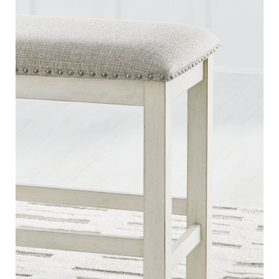Antique White 49" Transitional Counter Height Dining Bench