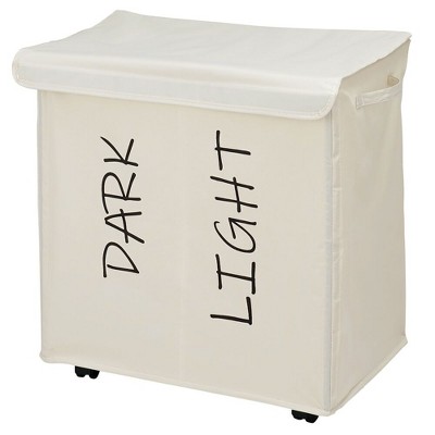 double laundry hamper divided