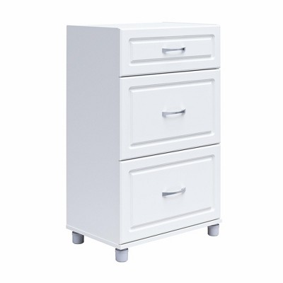 Kendall 24" 3 Drawer Base Cabinet, White