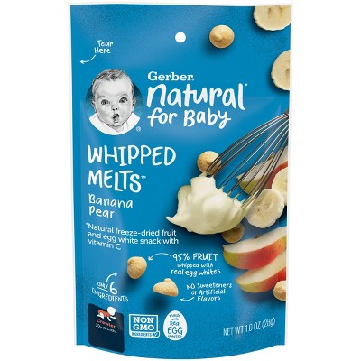 Gerber Natural Whipped Melts Banana Pear Baby Snack - 1oz