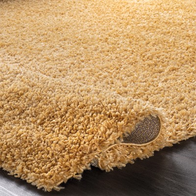 Luxurious Reversible Yellow Shag Area Rug 10' x 14'