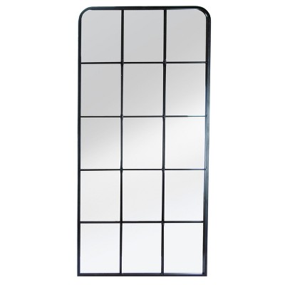 VIP Metal 47 in. Black Framed Wall Mirror
