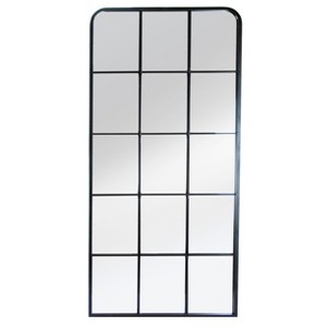 VIP Metal 47 in. Black Framed Wall Mirror - 1 of 4
