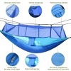 Racxily Camping Hammock, Portable Double Hammock with Net,600lbs Load 2 Persons Hammock w/Mosquito Net Outdoor Hiking, w/ Strap Hook Carry Bag - 3 of 4