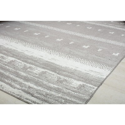Coastline Constellation 5' x 7' Abstract Gray Washable Rug