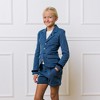 Hope & Henry Girls' Dressy Knit Jacquard Riding Blazer, Kids - 2 of 4