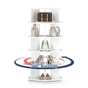 Skyzoo 360° Rotating Shoe Rack - 5 Tier Hexagon Spinning Shoe Organizer for Living Room,Entryway & Closet, - 1 of 4