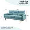 XIZZI 3 Seater Sofa Couch with Deep Seats, Modern Upholstered Sofa with Armrests, Comfy Couches for Living Room, Bedroom and Office - 3 of 4