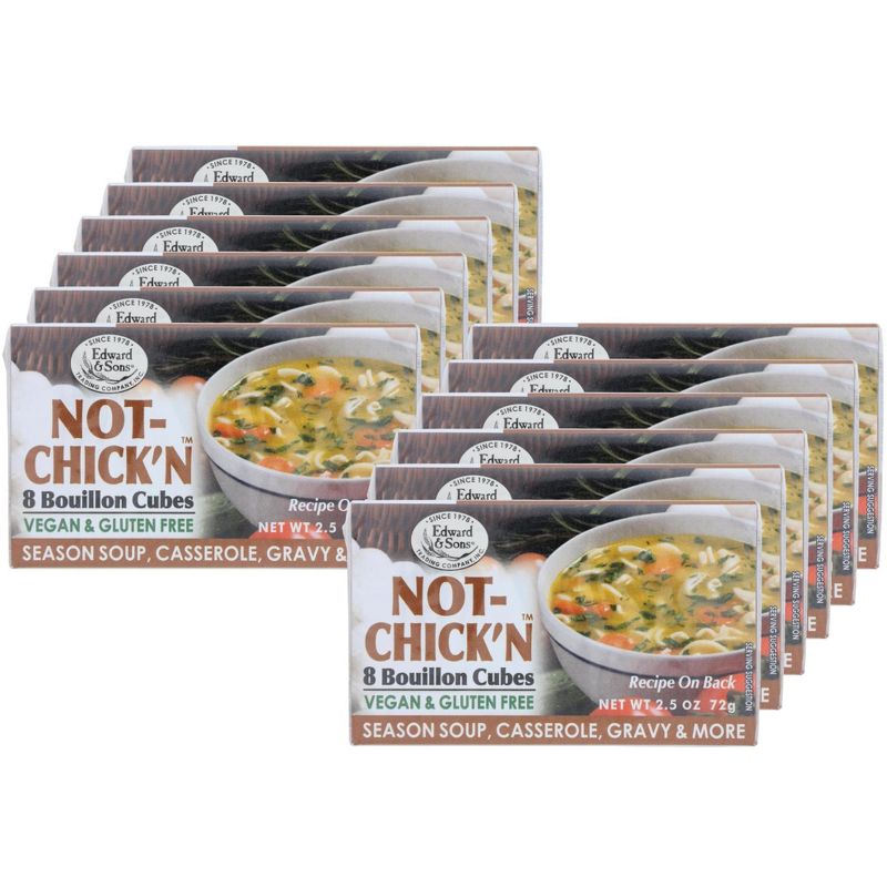 Edward & Sons Not Chick'n Natural Bouillon Cubes - Case of 12/2.5 oz, 1 of 7