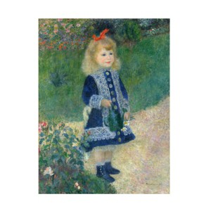 Trademark Fine Art -Pierre Renoir 'A Girl With a Watering Can' Canvas Art - 1 of 4
