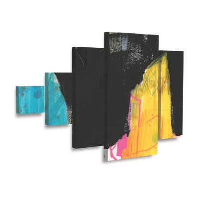 Trademark Fine Art Jennifer Goldberger  Primary Action III 5 Piece Panel Set Art