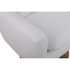 Linen Mid-Century Swivel Accent Chair with 360° Swivel, Curved Wraparound Back and Golden Metal Base - 3 of 4