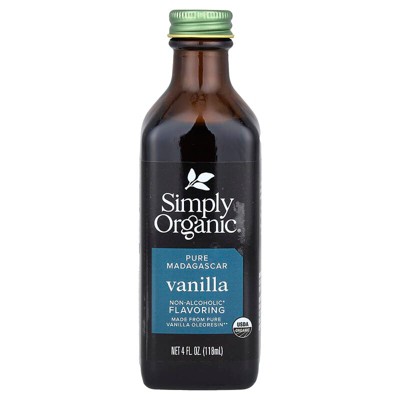 Simply Organic Pure Madagascar Vanilla Non-Alcoholic Flavoring 4 fl oz