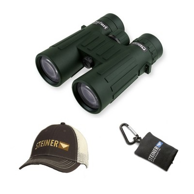 Steiner Safari 8x42 Binoculars with Cap and Microfiber Lens Cloth Pouch