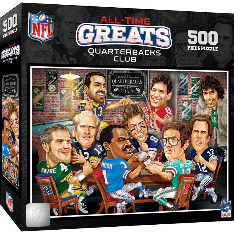 MasterPieces 500 Piece Jigsaw Puzzle - NFL Quarterback All-Time Greats, 1 of 7