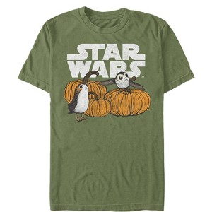 Men's Star Wars The Last Jedi Happy Halloween Porg Logo T-Shirt - 1 of 3
