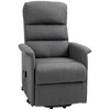 HOMCOM Power Lift Assist Recliner Chair for Elderly with Remote Control, Linen Fabric Upholstery - 4 of 4